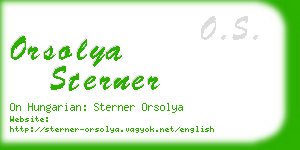 orsolya sterner business card